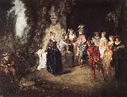WATTEAU, Antoine The French Comedy Germany oil painting reproduction